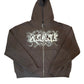 420 Skunk Smoke Zip up hoodie Black/Gray